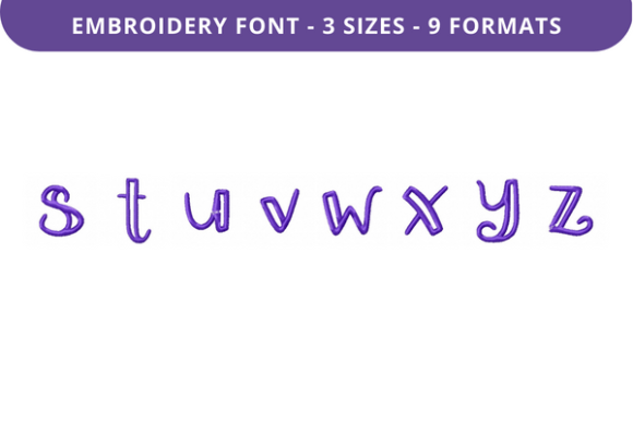 Boxed Sage Font S to Z: A Thoughtful Embroidery Font for Meaningful Gifts