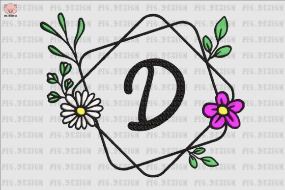 Flower Daisy Font D: A Seasonal Embroidery Staple