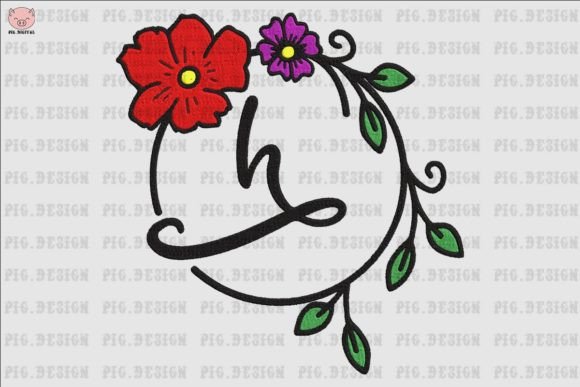 Flower Font H: A Seasonal Embroidery Gem