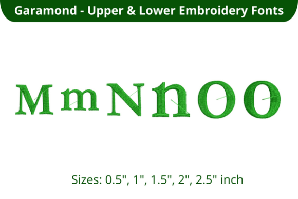Garamond Font MNO: Elegant Embroidery for Small Business Branding