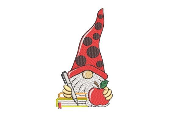 Teacher Gnome: A Cozy Back-to-School Embroidery Gem